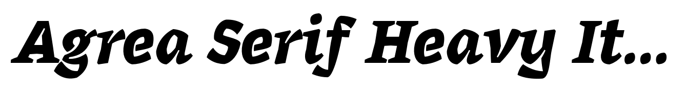 Agrea Serif Heavy Italic